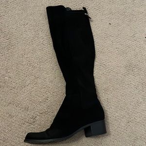 Over the knee black boots
